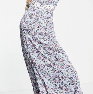 Floral Boho Maternity Maxi Dress